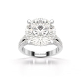 9.29 CT Halo Pave Lab Diamond Engagement Ring